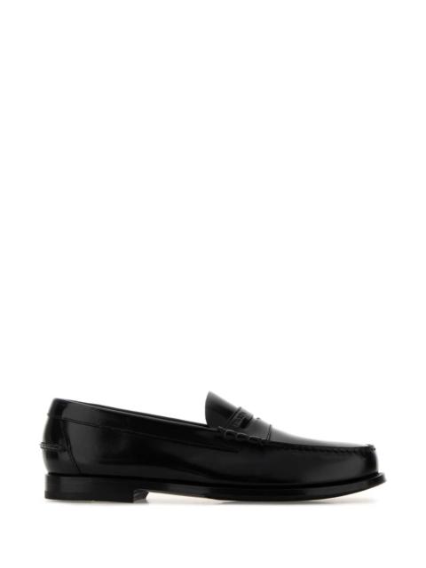 Prada Prada Men Black Leather Loafers