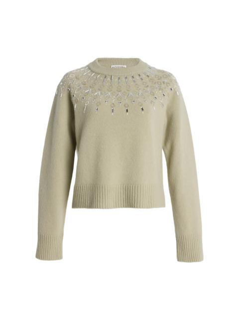 Altuzarra Harold Embellished Wool Sweater green