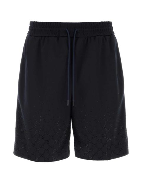 GUCCI Gucci Men Midnight Blue Polyester Bermuda Shorts