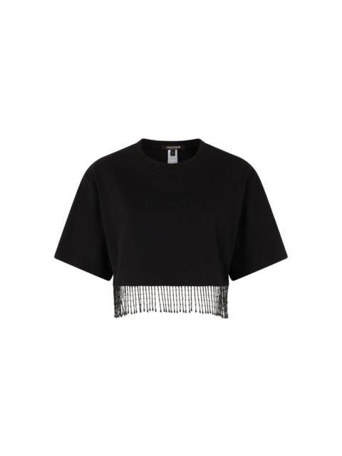 beaded-fringe crop top