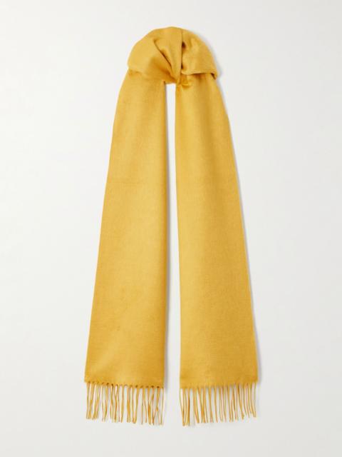 GABRIELA HEARST Blaine fringed silk and cashmere-blend scarf Yellow