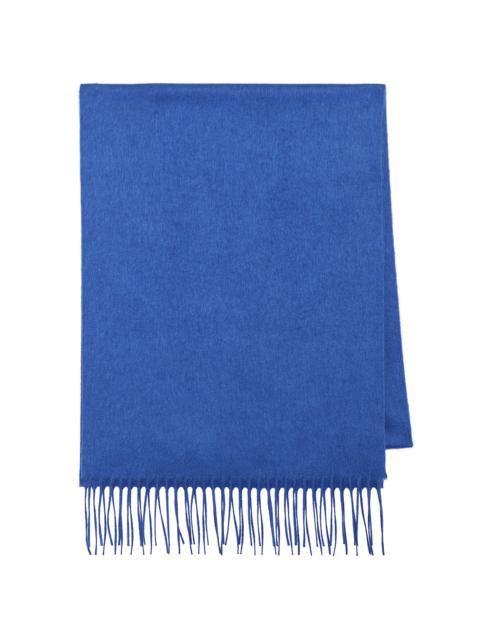 GABRIELA HEARST Blaine Fringe Scarf in Cobalt Brushed Silk Cashmere