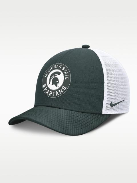 Nike Michigan State Primetime Rise Men's Nike Dri-FIT College Trucker Adjustable Hat