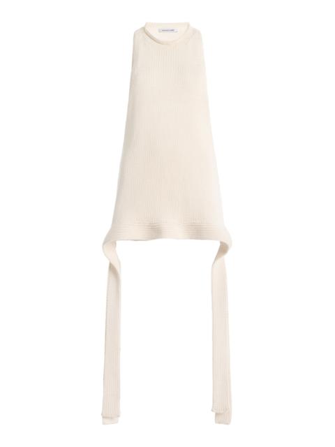 AISLING CAMPS Jill Knit Cotton-Blend Top ivory