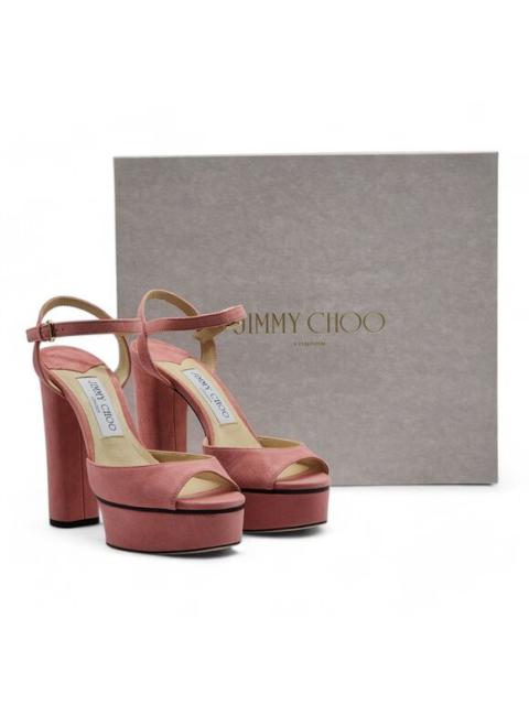 JIMMY CHOO Jimmy Choo Peachy Platform Sandals 125mm - Suede - Pink 36 5.5US $850