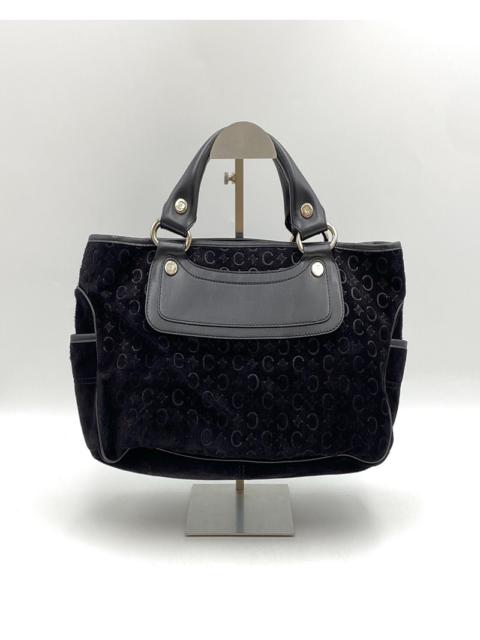 Celine Black Suede C Macadam Tote Bag