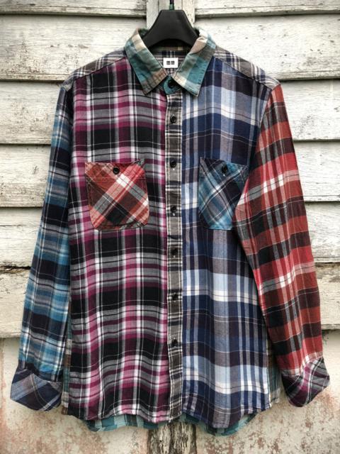 Other Designers Uniqlo - Uniqlo Multi Patch Plaid Tartan Button Shirt LS