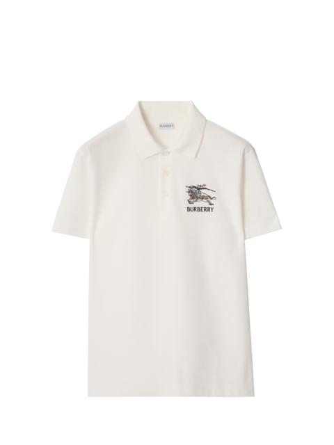 Burberry burberry EKD Sketch Cotton Polo Shirt in Chalk White at Nordstrom