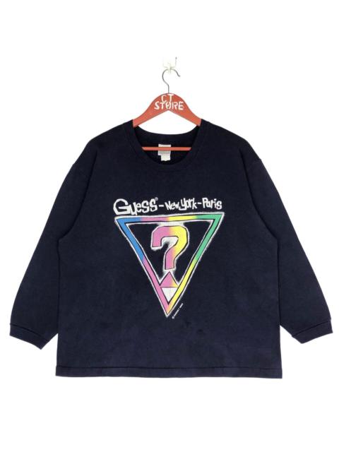 Other Designers Vintage - 90s Guess New York Paris Crewneck Sweatshirt