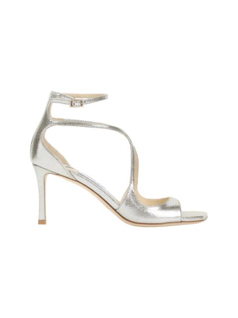 JIMMY CHOO JIMMY CHOO Azia 75 CHAMPAGNE Leather Sandals New And Authent