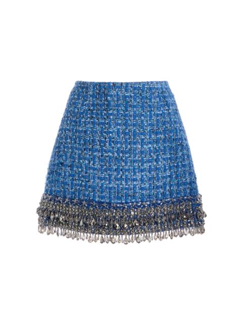 CAROLINA HERRERA Embellished Mini Skirt blue