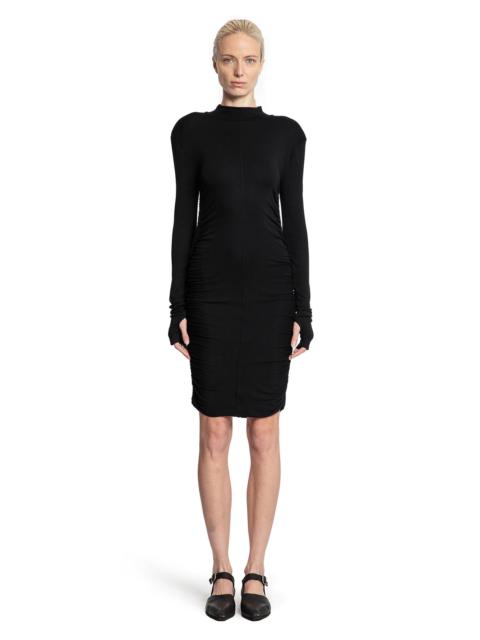 thom/krom Ruched-Mini-Dress-With-Hand-Gaiters