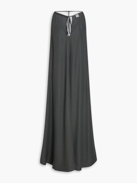 TOTEME Cutout satin-crepe maxi dress