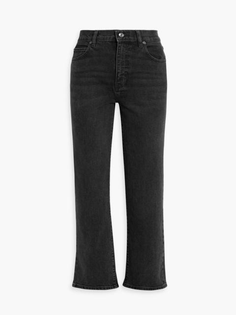 FRAME The Ruler cropped high-rise straight-leg jeans
