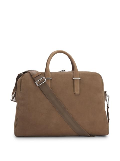 BOSS GRAINED LEATHER HOLDALL WITH LOGO KEYHOLDER