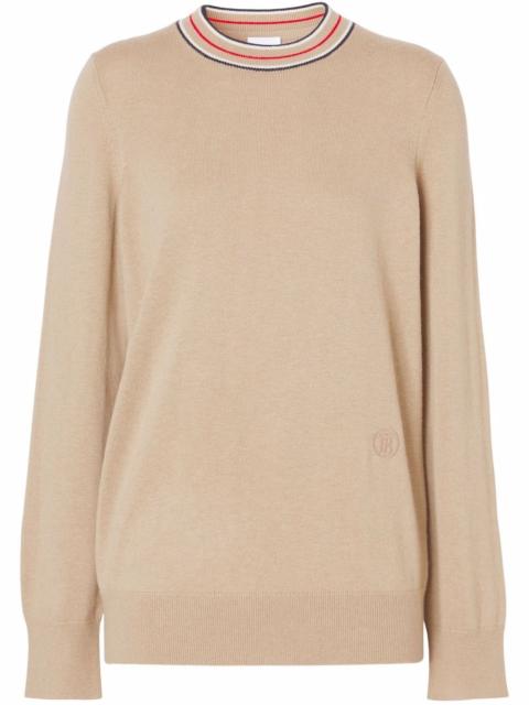 Burberry stripe detail cashmere jumper