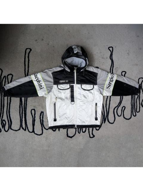 Other Designers Vintage 90s SERGIO TACCHINI Spellout Big Logo Parka Coat Hoodie Windbreaker Jacket Size L