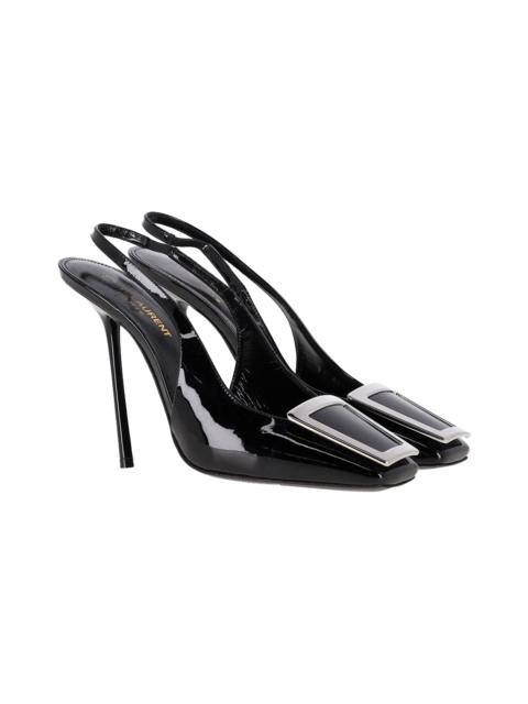 SAINT LAURENT Saint Laurent Women's Patent Leather Pablo Slingback Pump (Authentic Pre-
Loved)
