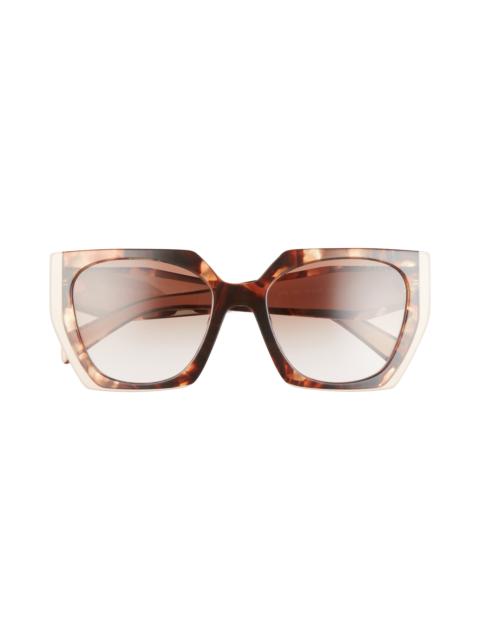 Prada Prada 54mm Gradient Rectangle Sunglasses in Tortoise Caramel/powder/Brown at Nordstrom