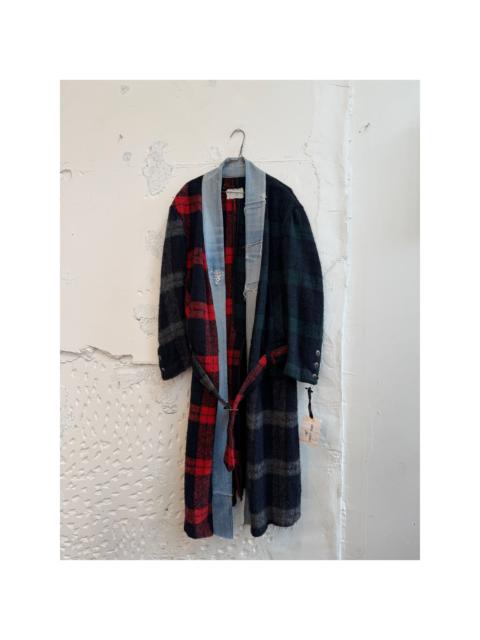 Greg Lauren Greg Lauren SAMPLE Plaid Wool GL1 Belted Kimono