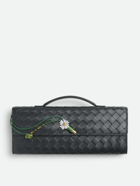Bottega Veneta Bottega Veneta – Andiamo Long Clutch With Handle – Ardoise