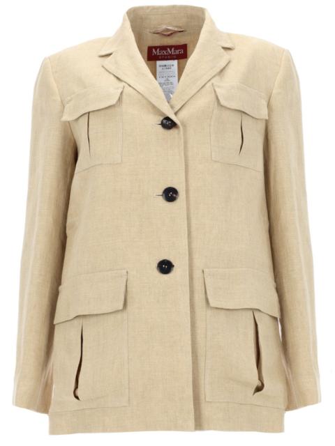 Max Mara Max Mara Women Giacca Con Coulisse In Lino Délavé