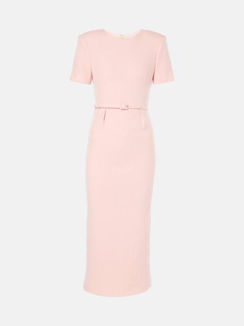 ROLAND MOURET Wool crêpe midi dress