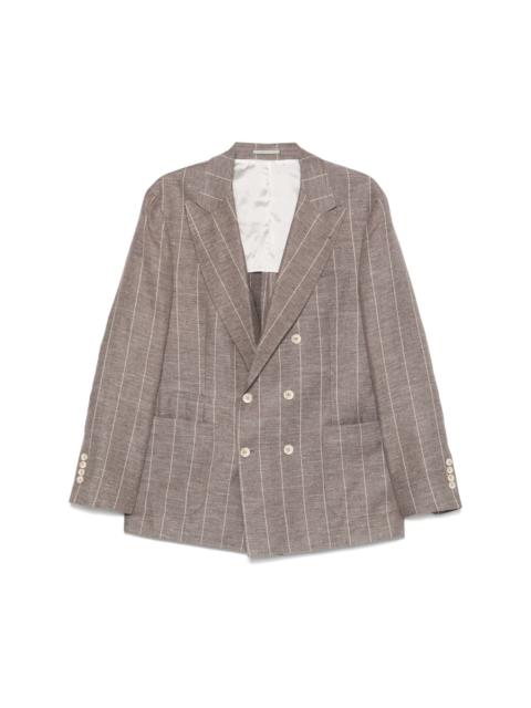 pinstriped blazer