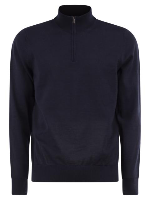 BOSS Boss Men Pure Virgin Wool Half-Zip Jumper