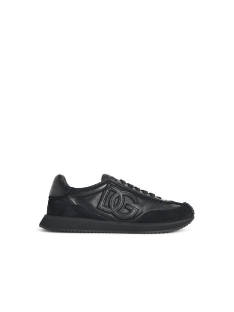 Dolce & Gabbana Dolce & Gabbana 'Cushion' Black Leather Sneakers Men