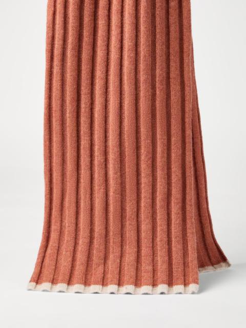 Brunello Cucinelli Cashmere rib knit scarf
