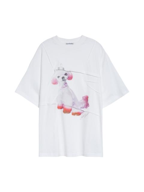 Acne Studios Acne Studios Edra Ornament Winter Graphic T-Shirt in Optic White at Nordstrom