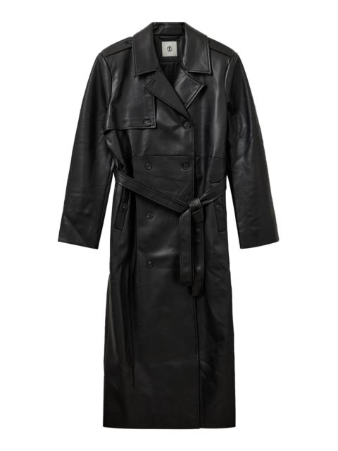 The Garment Brooklyn Leather Trench Coat black