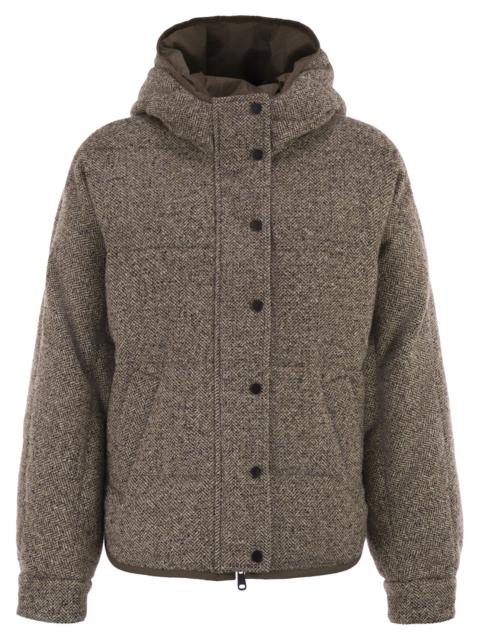 Brunello Cucinelli Brunello Cucinelli Women Reversible Virgin Wool And Silk Down Jacket With Hood