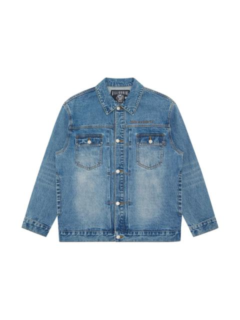 BILLIONAIRE BOYS CLUB SCRIPT-LOGO DENIM JACKET
