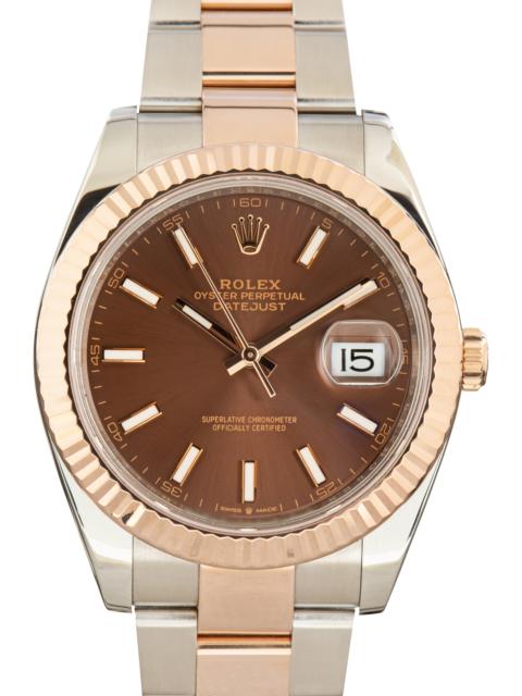 ROLEX Pre-Owned Two Tone Rolex Datejust 41 Ref 126331 Chocolate Dial