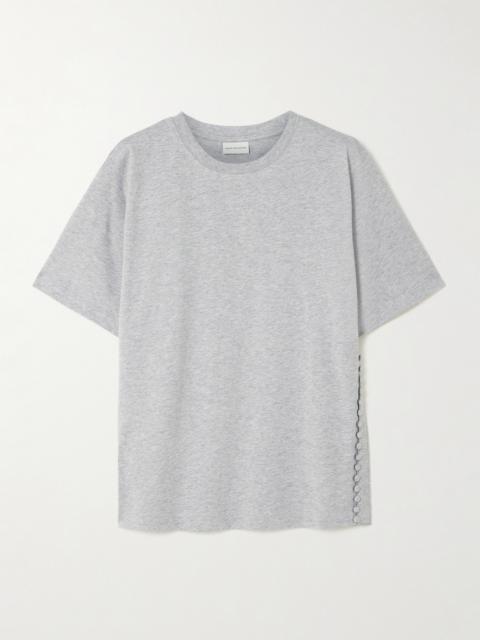 Dries Van Noten Button-detailed Cotton-jersey T-shirt