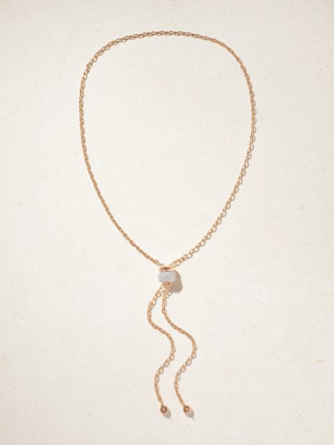 Pomellato Iconica Rhodium-plated 18-karat Rose Gold Diamond Necklace