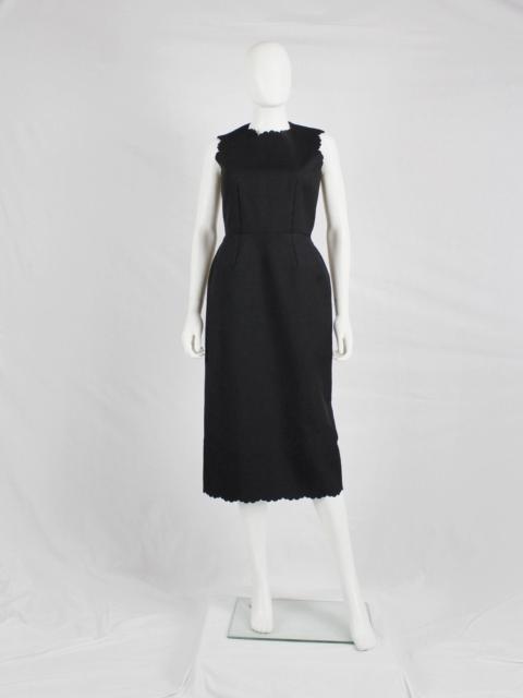 Comme Des Garçons CDG BLACK DRESS WITH SCALLOPED EDGES & WIDER HIPS SPRING 99
