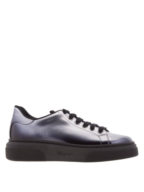 FERRAGAMO Ferragamo Cassandra Low-Top Leather Sneakers, Size 7