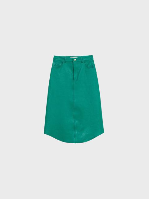 Blumarine ASYMMETRIC LEATHER SKIRT