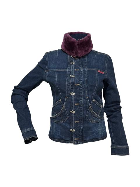 Other Designers D&G - D&G Fur Trim Patchwork Denim Jacket
