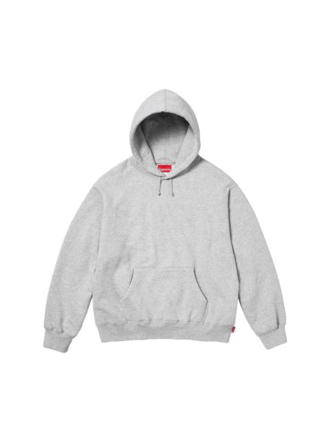 satin-appliqué "Grey" hoodie