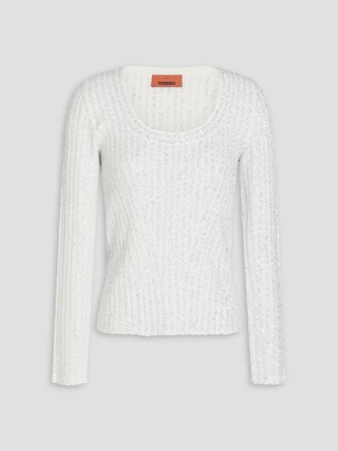 Missoni Sequin-embellished ribbed-knit sweater