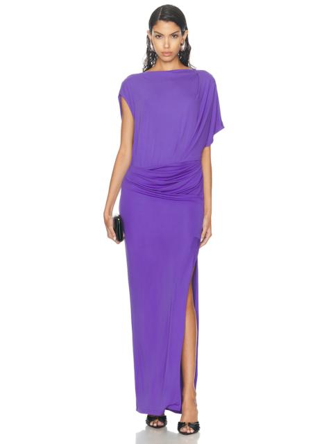 SIMKHAI Hollins Asymmetric Cape Gown