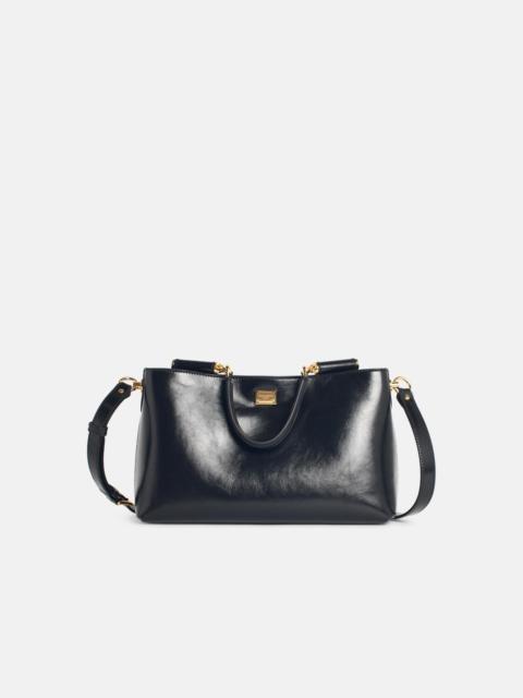 Dolce & Gabbana LARGE 'MY SICILY' BLACK LEATHER BAG