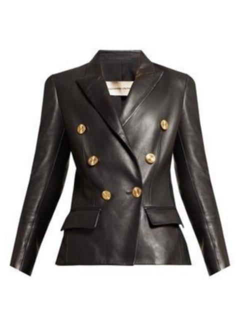 ALEXANDRE VAUTHIER Double-breasted Leather Blazer