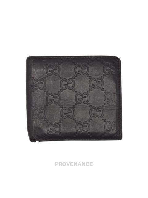 GUCCI Gucci Bifold Wallet - Black Guccissima Leather