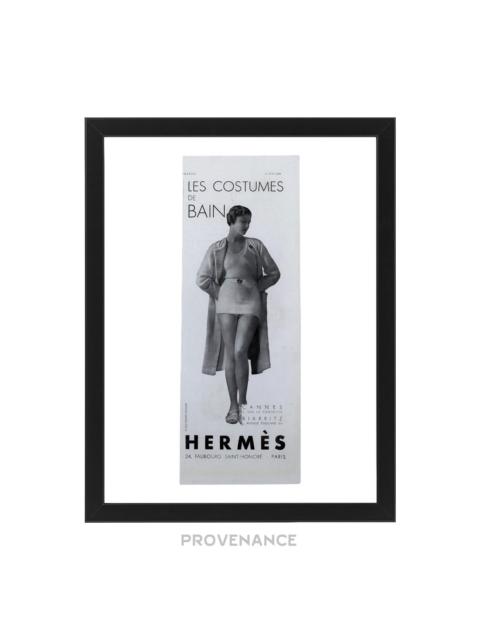 Hermès Hermes Antique Vintage Newsprint Ad - COSTUMES DE BAIN