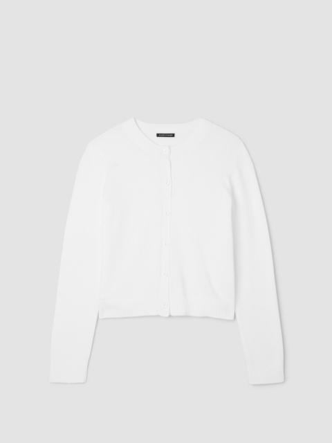 EILEEN FISHER Peruvian Cotton Blend Crew Neck Cardigan